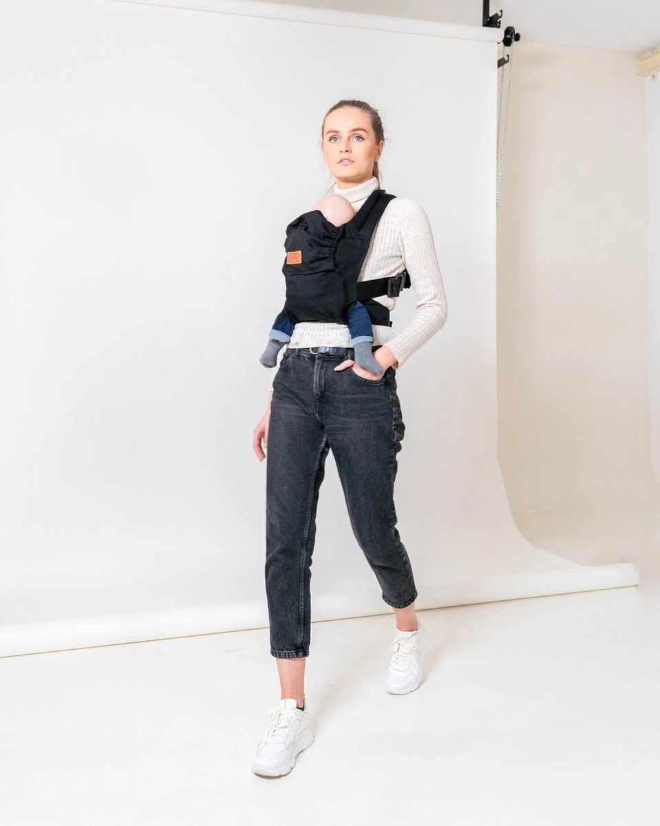 ByKay - Draagzak - Click Carrier Classic - Black - Organic Cotton - Afbeelding 4