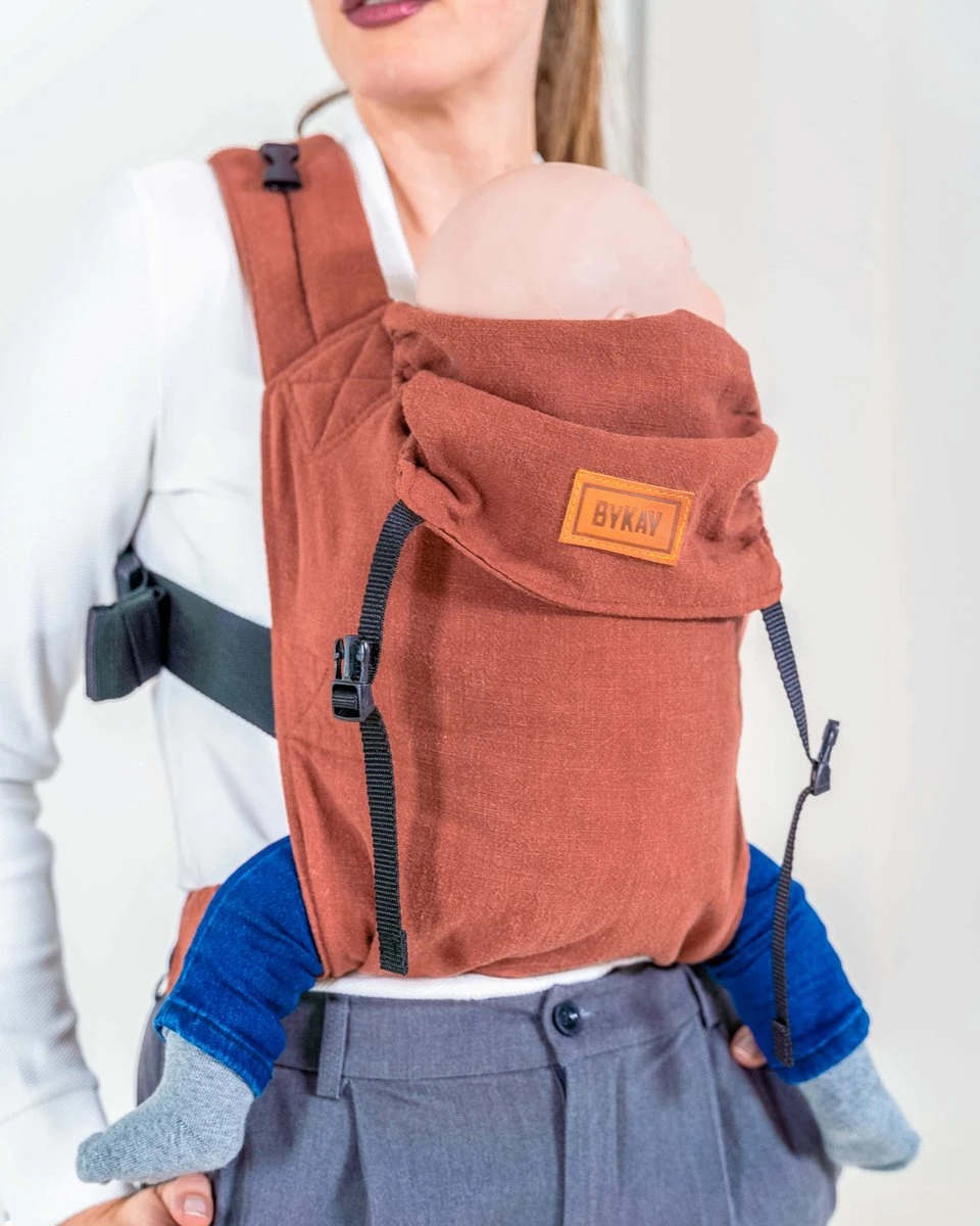 ByKay - Draagzak - Click Carrier Classic - Linnen Rusty Brown - Afbeelding 6