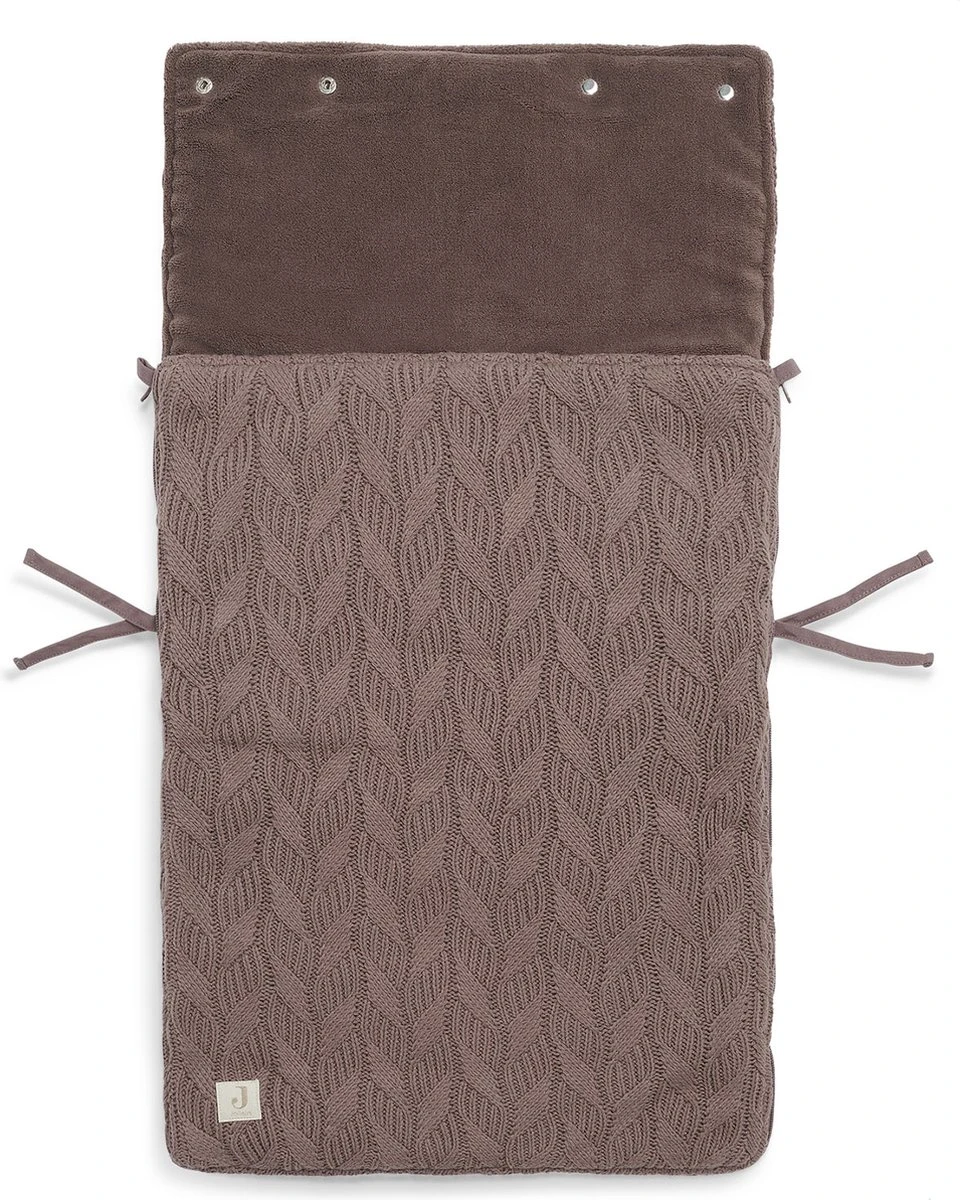 Jollein Voetenzak Voor Autostoel & Kinderwagen - Spring Knit - Chestnut - Afbeelding 2