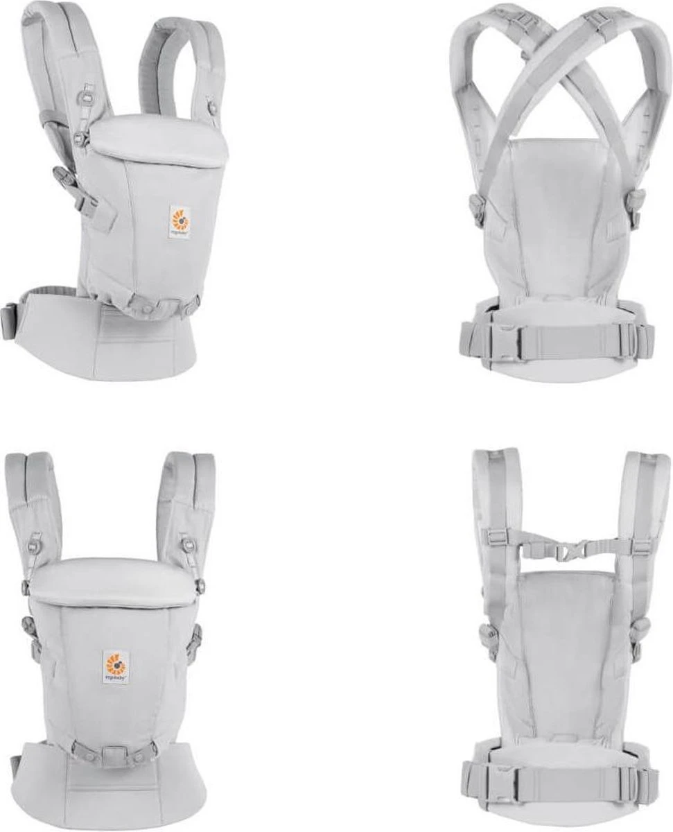 Ergobaby Babydraagzak Adapt SoftTouch™ Cotton - Pearl Grey - Afbeelding 2