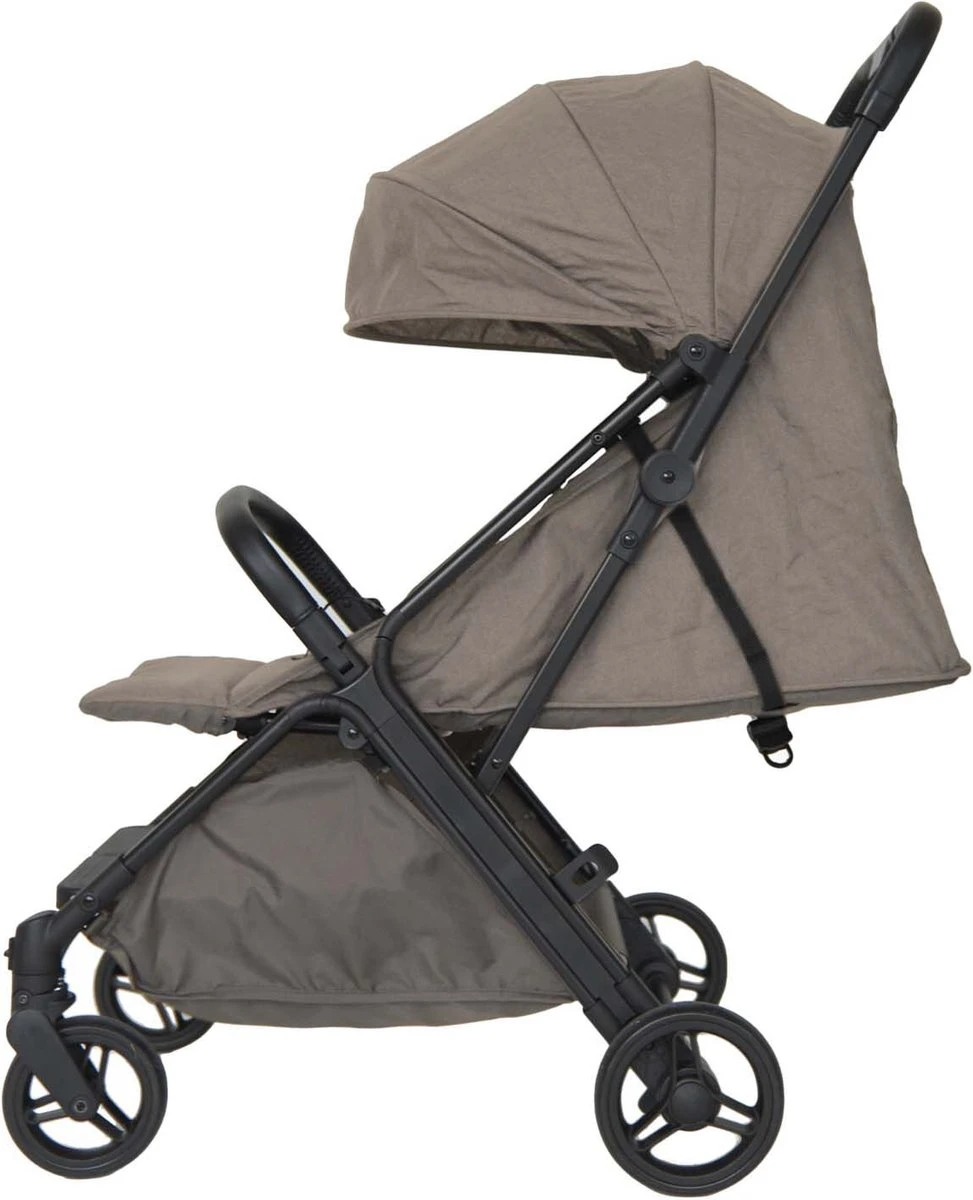 Prénatal Compact Buggy - Traploos Verstelbare Rugleuning - Inklapbaar Met 1 Hand - Plooibuggy - Taupe