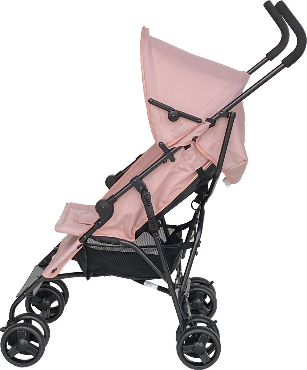 Cabino Buggy Plooibuggy Lichtgewicht Multi Standen Comfortabele Rugleuning & Tot 22 Kg Soft Pink - Afbeelding 2