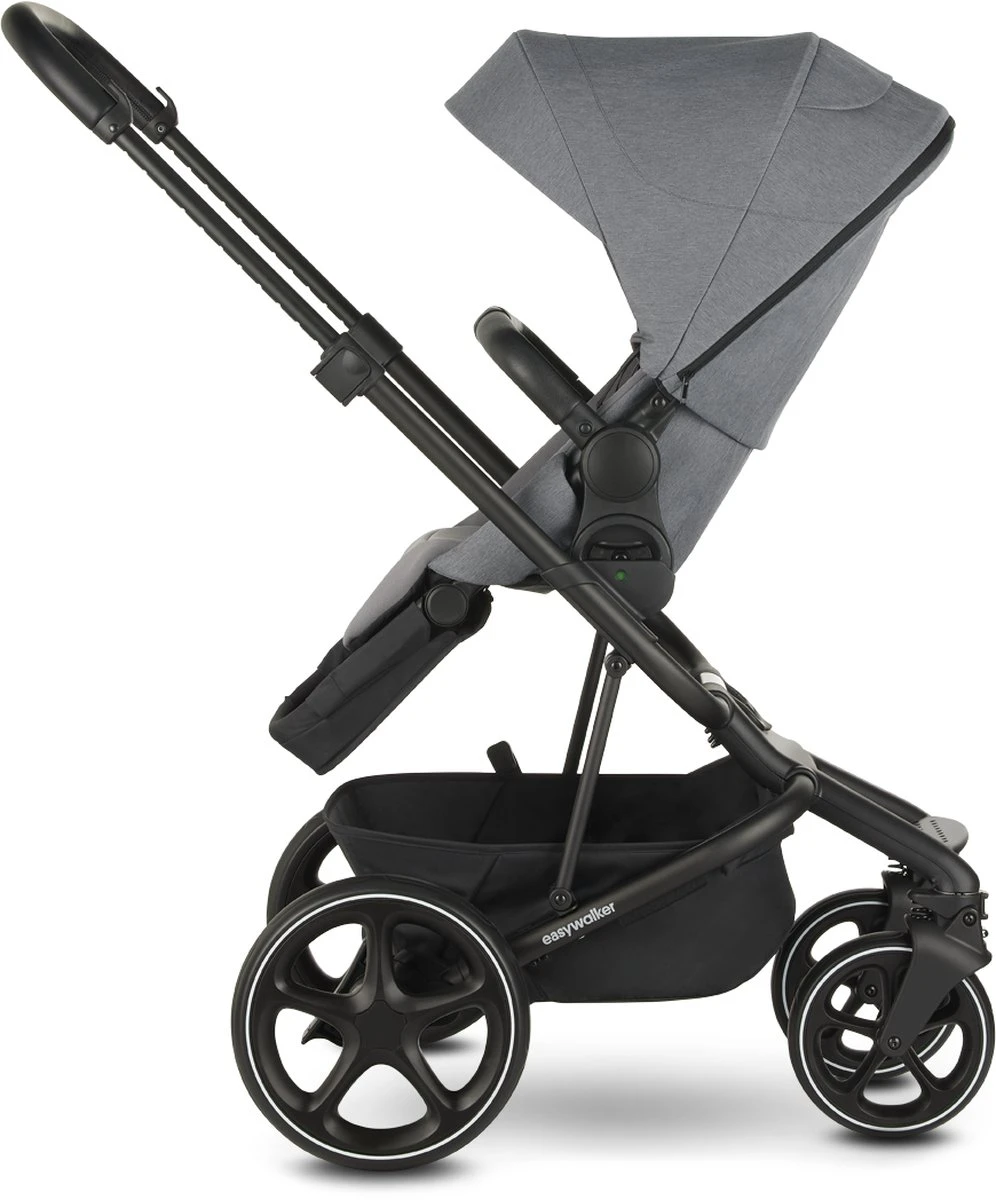 Easywalker Harvey 3 / Harvey³ Voordeelset Bestaande Uit Kinderwagen, Reiswieg, Voetenzak, Regenhoes Voor Zitting En Reiswieg, Hoes Voor De Reiswiegmatras - Kleur Fossil Grey - Afbeelding 8